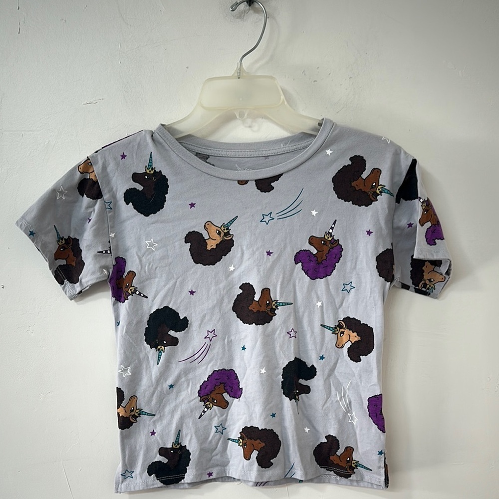 Afro unicorn tee
